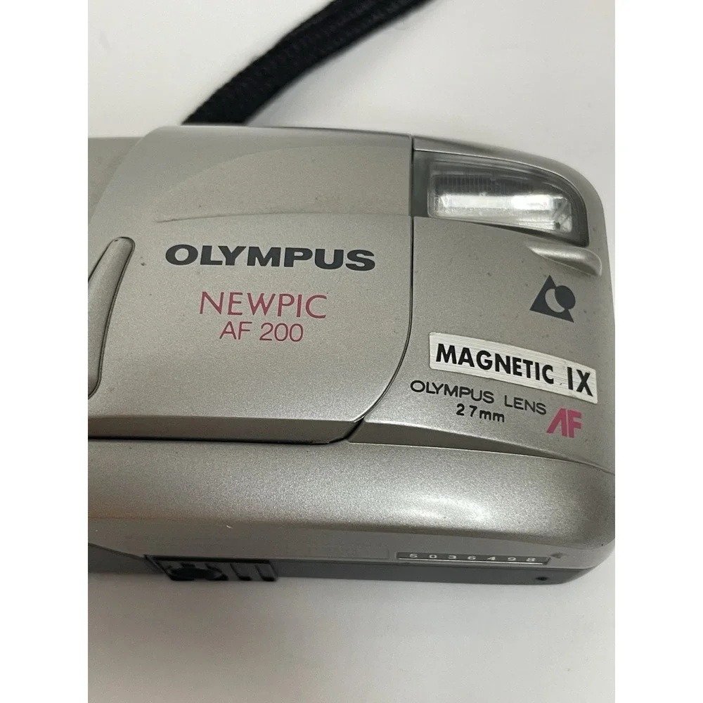 Olympus Newpic AF200 Silver Point & Shoot APS Film Camera 35mm Not Tested PARTS